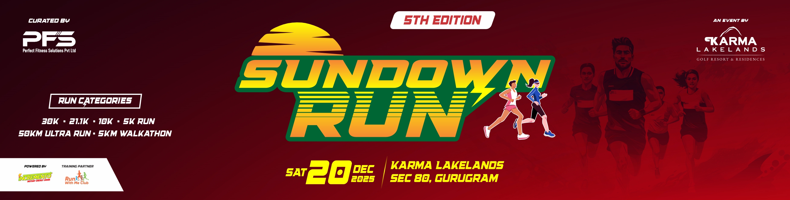 5th Sundown Run event banner